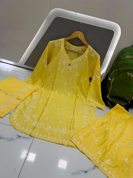 Sunshine Bloom Chikankari Set